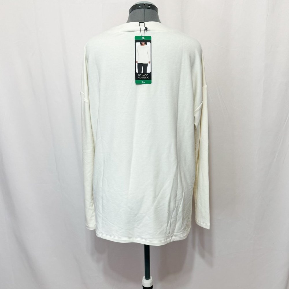 Banana Republic NWT Sz XL Off White Boat Neck Long Sleeves Tunic - Picture 4 of 8